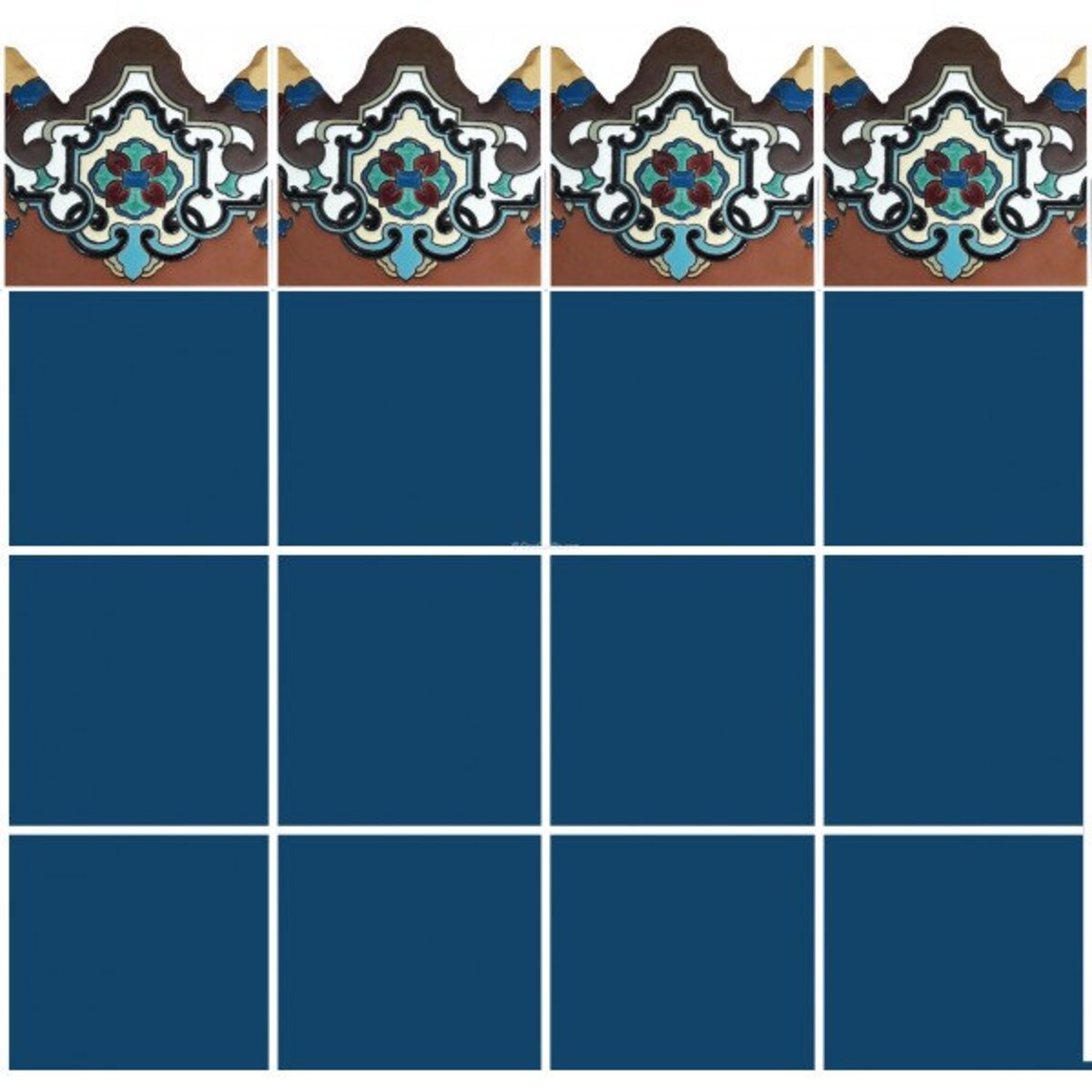 Ceramic High Relief Border Tiles Handcrafted Plaquet Etsy