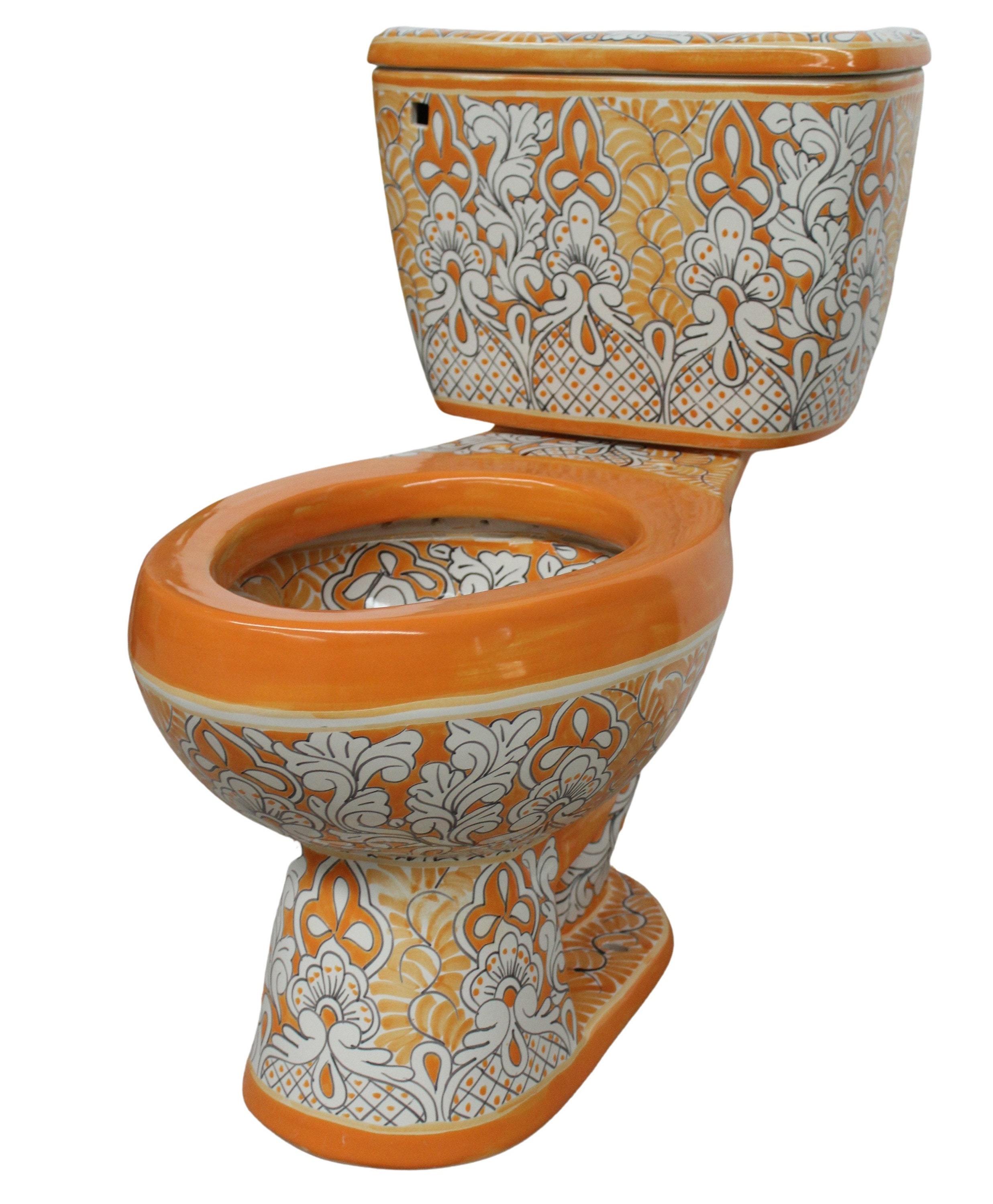 Mexican Toilet ELONGATED Comfort Height Hand Painted - Etsy