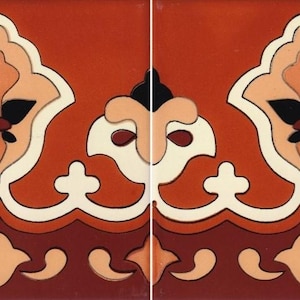 Mexican Talavera Ceramic Tiles Border Handcrafted - Raman - (you select the size)