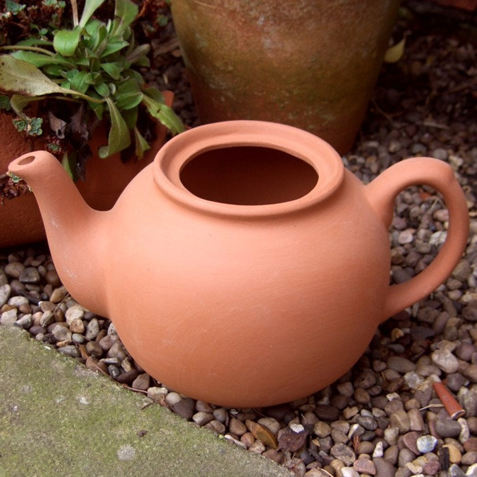 Teapot Planter Terracotta Large Etsy