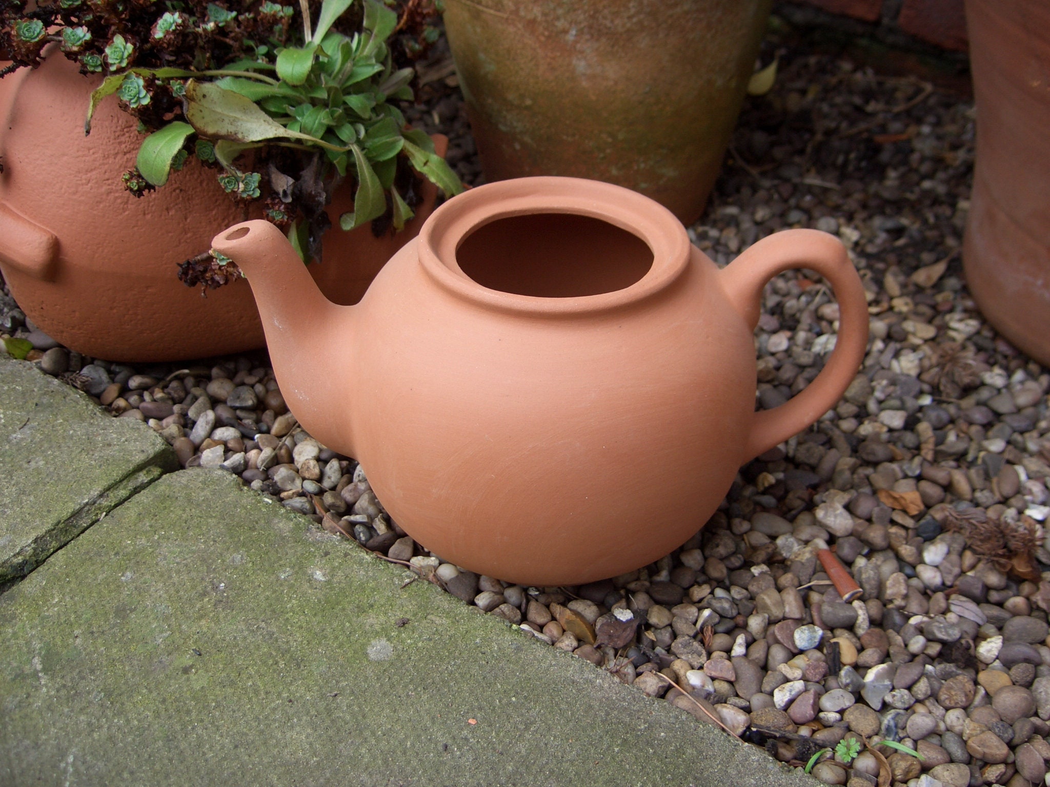 Teapot Planter Terracotta Large Etsy