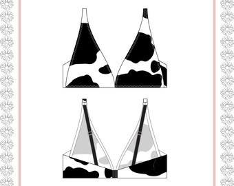 cow print bralette