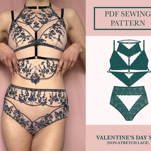 Soft Cup Bra Lingerie Bralette Sewing PDF Pattern Download Easy Begginer  Wild Nights -  Denmark