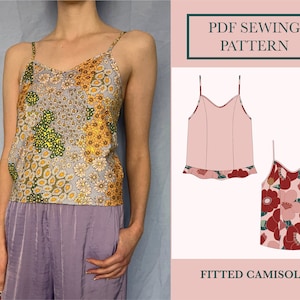 Camisole Sewing Pattern Download UK Sizes 6-18