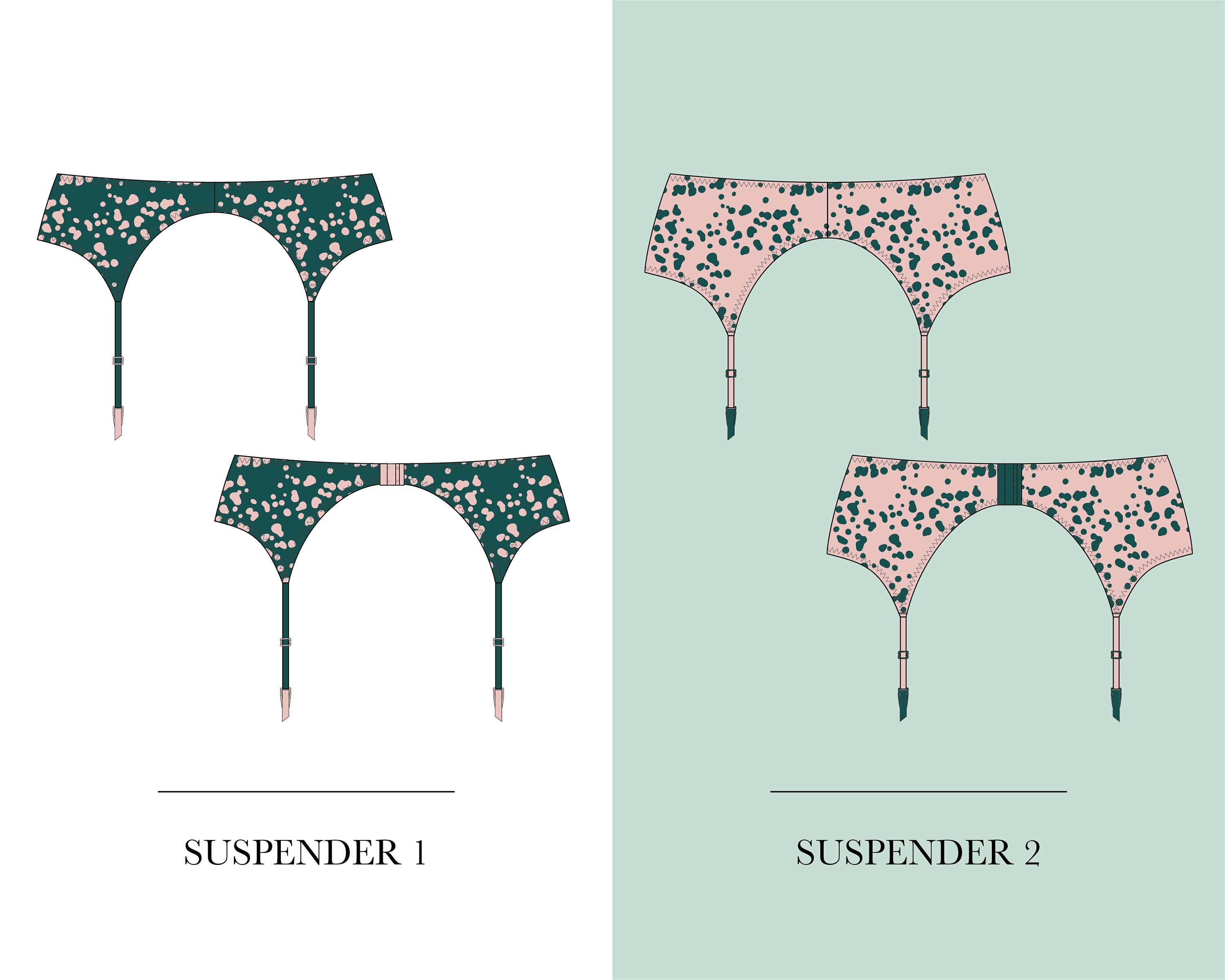 2 Stretch Suspender Belt Sewing Patterns Skimpy and Full Etsy