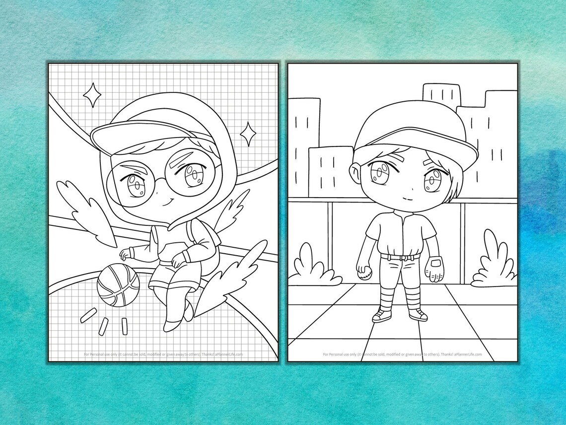 15 Stunning Boy Chibi Coloring Pages - Etsy Canada