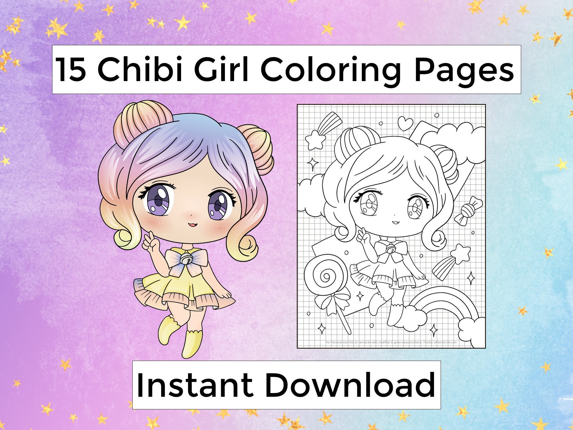 Anime Cat Girl Coloring Page  Easy Drawing Guides