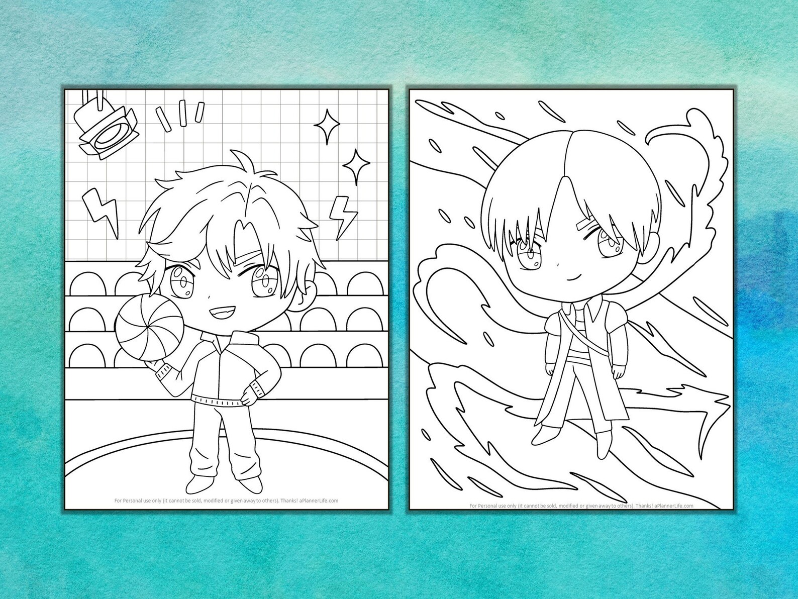 15 Stunning Boy Chibi Coloring Pages - Etsy Canada