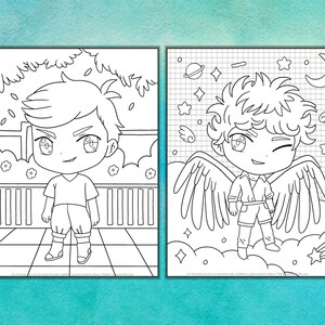 15 Stunning Boy Chibi Coloring Pages - Etsy Canada
