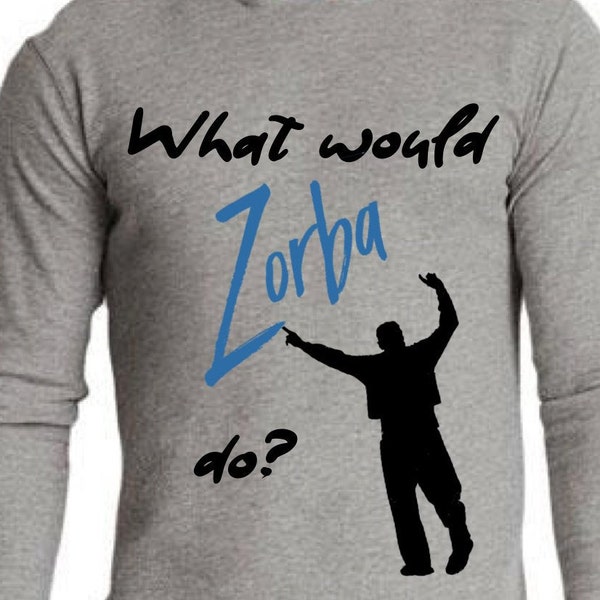 What would Zorba do? On sale now! https://www.etsy.com/shop/TwoKatsPrints?coupon=ZORBA2