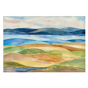 Hudson River and Valley giclee art print from original watercolor
