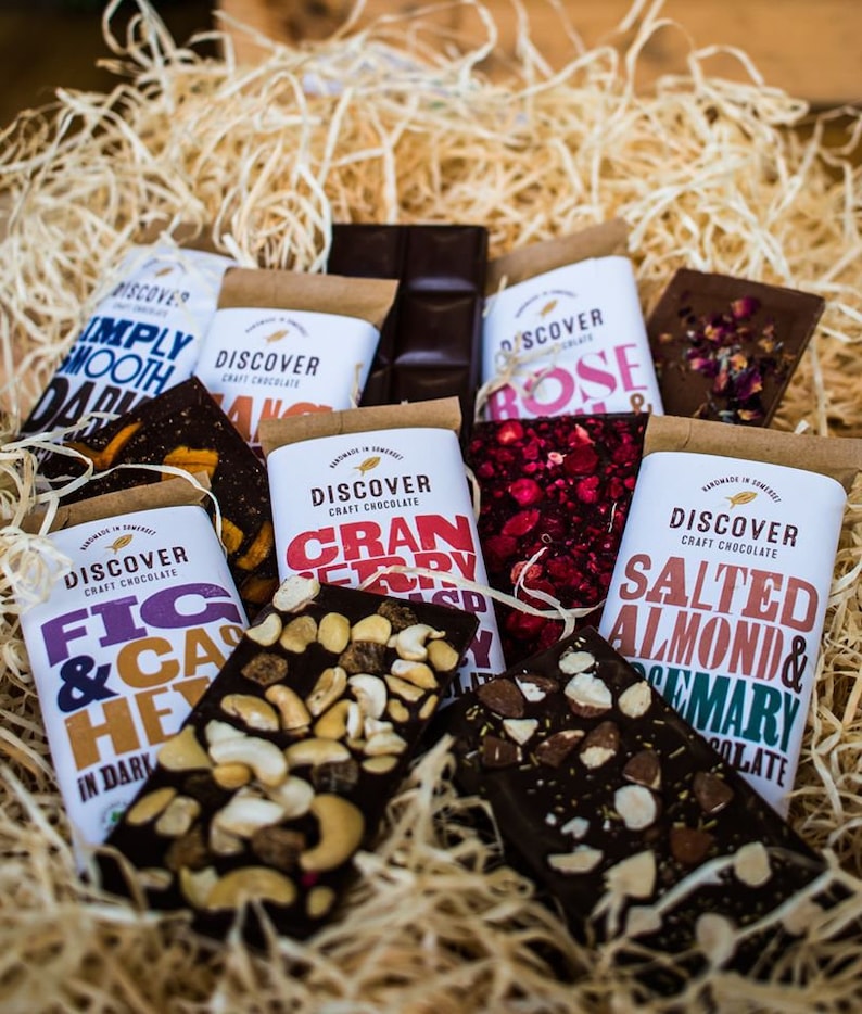 Vegan Chocolate Bar Cacao Nibs in Dark Chocolate Discover Etsy