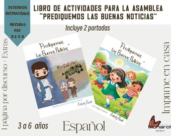 ESPAÑOL libro de actividades para la asamblea prediquemos las buenas noticias  3-6 años  jr book  2024 Convention niños pequeños