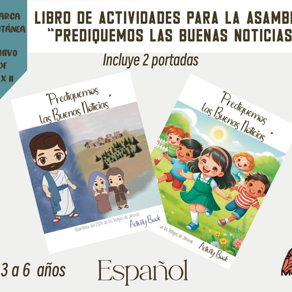 ESPAÑOL libro de actividades para la asamblea prediquemos las buenas noticias  3-6 años  jr book  2024 Convention niños pequeños