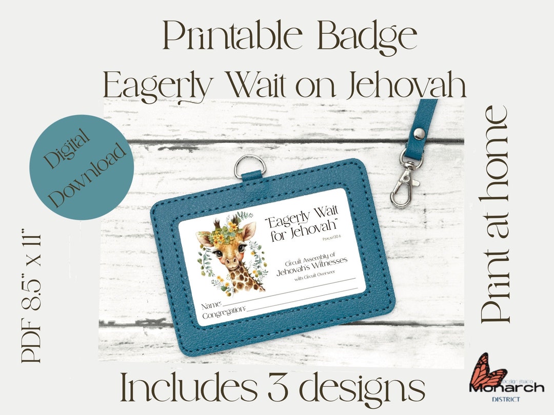 ENGLISH Lapel/badge for Circuit Assembly eagerly Wait for Jehovah With ...