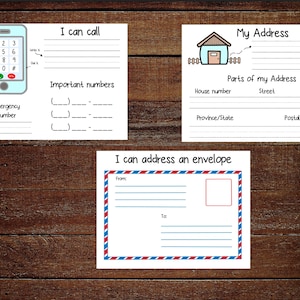 Address & Phone Number Practice Worksheets (Digital Download)