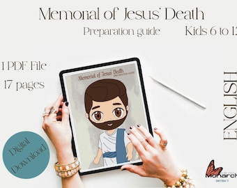 Memorial 2024 preparation guide, kids 6-13 yo activity book week of the memorial, memorial invite, memorial bible reading