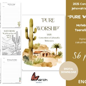 ENGLISH Notebook  for the Convention  “PURE WORSHIP”  2025 for teens and adults.