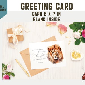 Greeting card Psalm 27:14 Be courageous and strong scripture encouragement, JW card, greeting card printable.