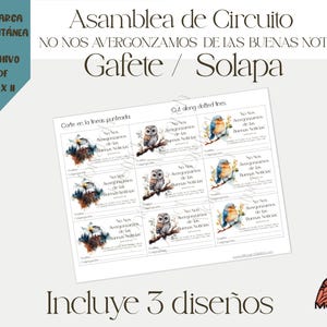 ESPAÑOL Gafete para la asamblea de circuito “No nos avergonzamos  de las buenas noticias. Representante de la Sucursal 2024 2025.