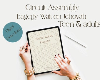 ENGLISH Eagerly wait for Jehovah circuit Assembly notebook teen/adults/men/neutral with Circuit overseer Digital download printable notebook