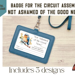 ENGLISH Lapel/badge for the circuit assembly “Not ashamed of the good news. Branch Rep. Jw kids Jw name tag.