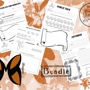 JW Kids Meeting Worksheets: Bible Study Notebook (PDF File)