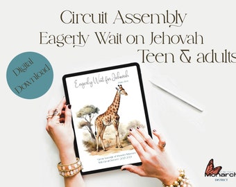 ENGLISH Eagerly wait for Jehovah circuit Assembly  notebook teen/adults, with Circuit overseer Digital download printable notebook