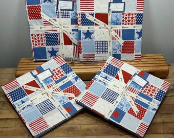 Americana 10” Square Pack - 42 pieces by Beth Grove for Clothworks - TSQ0545