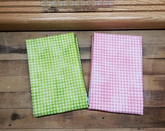 Sorbet - Petite Check - by P & B Textiles - 4985-A and 4985-P.  SOLD In /2 YARD INCREMENTS.