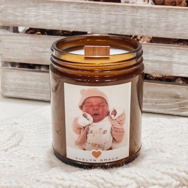 Photo Candle Gift// Personalized Soy Candle