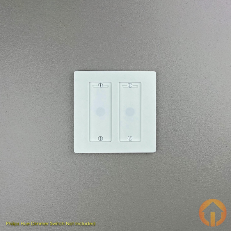 2-Gang Philips Hue Dual Dimmer Switch Wall Plate: 3D-Printed, Replaces Light Switch image 6