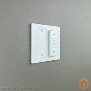 2-Gang Philips Hue Dual Dimmer Switch Wall Plate: 3D-Printed, Replaces Light Switch Dimmer Switch v1