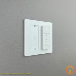 2-Gang Philips Hue Dual Dimmer Switch Wall Plate: 3D-Printed, Replaces Light Switch Dimmer Switch v2
