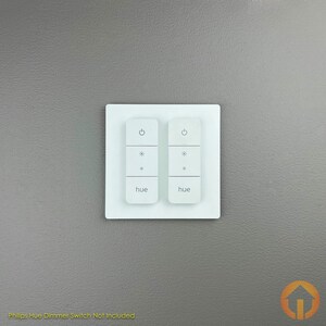 2-Gang Philips Hue Dual Dimmer Switch Wall Plate: 3D-Printed, Replaces Light Switch image 3