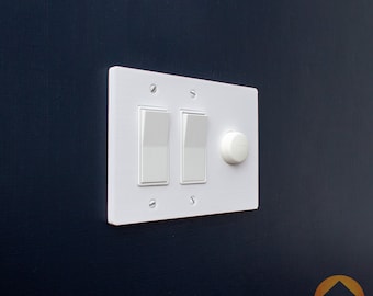 2-Gang Philips Hue Smart Button Decora Extended Wall Plate: 3D-Printed, Reversible