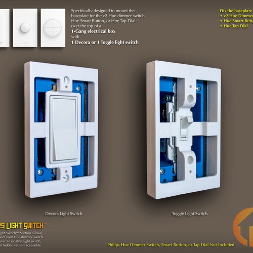 Philips Hue 3dprinted SPACER to Mount Hue Dimmer Switch Smart Etsy