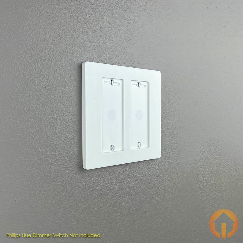 2-Gang Philips Hue Dual Dimmer Switch Wall Plate: 3D-Printed, Replaces Light Switch image 8