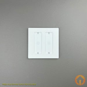 2-Gang Philips Hue Dual Dimmer Switch Wall Plate: 3D-Printed, Replaces Light Switch image 2