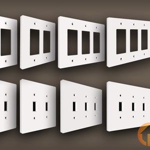 3D-Printed True Hue Designs Regular Wall Plate: 1-Gang/2-Gang/3-Gang/4-Gang Decora/Toggle/Duplex