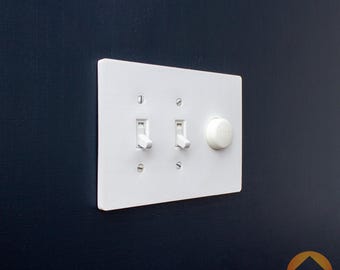 2-Gang Philips Hue Smart Button Toggle Extended Wall Plate: 3D-Printed, Reversible