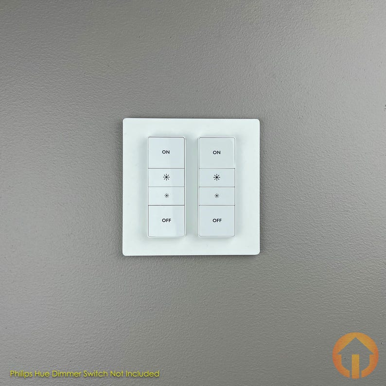 2-Gang Philips Hue Dual Dimmer Switch Wall Plate: 3D-Printed, Replaces Light Switch image 7