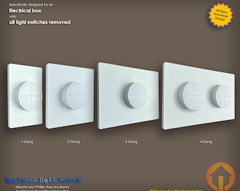 3D-Printed Philips Hue Tap Dial Wall Plate: Screwless Design