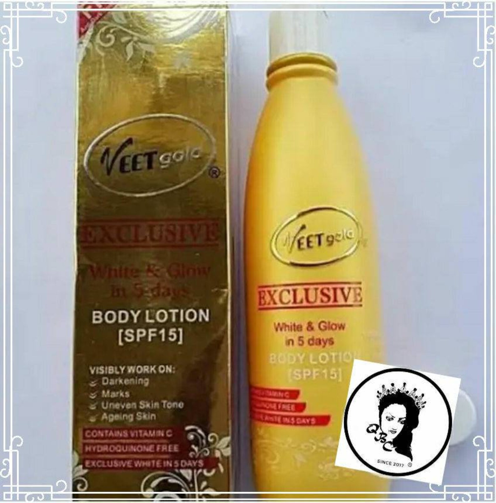 VEET GOLD exclusive white & GLow in 5 days body lotion 500ml Etsy