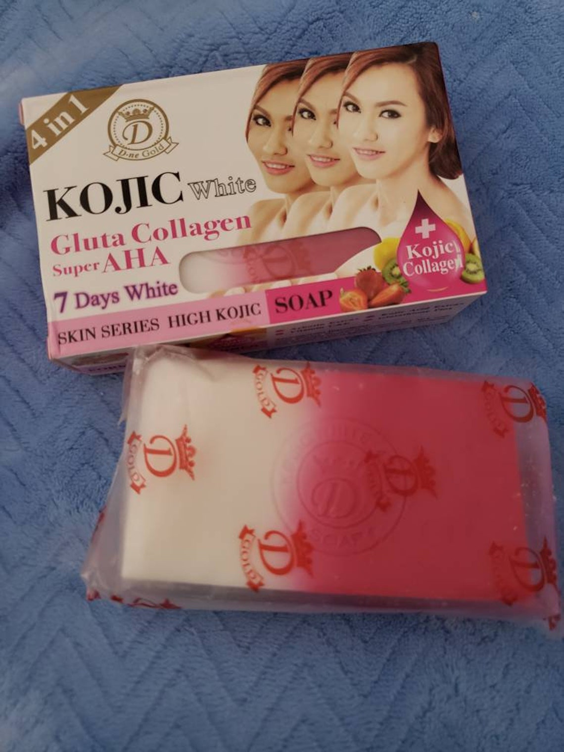 Kojic White Gluta Collagen Super AHA Soap 7/ Days White Result Etsy