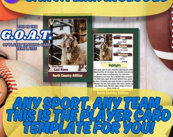 Customizable Sports Player Card Template – Canva Editable (Digital Download)