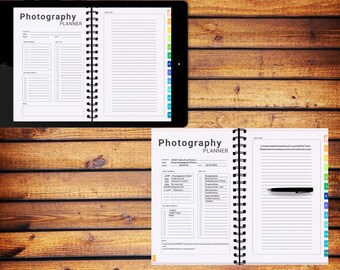 Photography Project Planner, Undated, Printable (Digital Download)