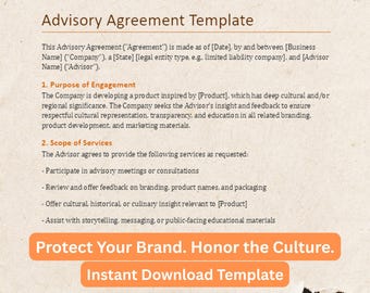 Advisory Agreement Template