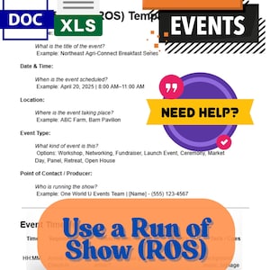 Event Run of Show (ROS) Template