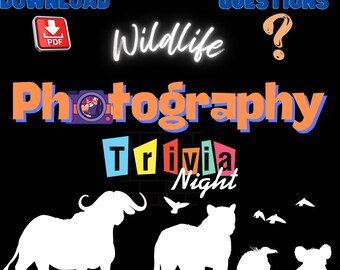 Wildlife Photography Trivia Quiz, Fun Party Game (PDF Download)
